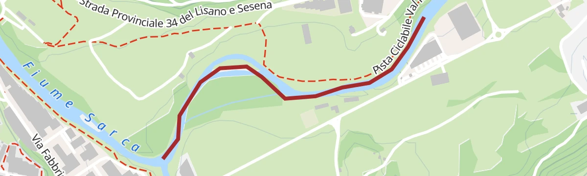 Route map: Fiume Sarca Località Cenglo/Tonello NK1